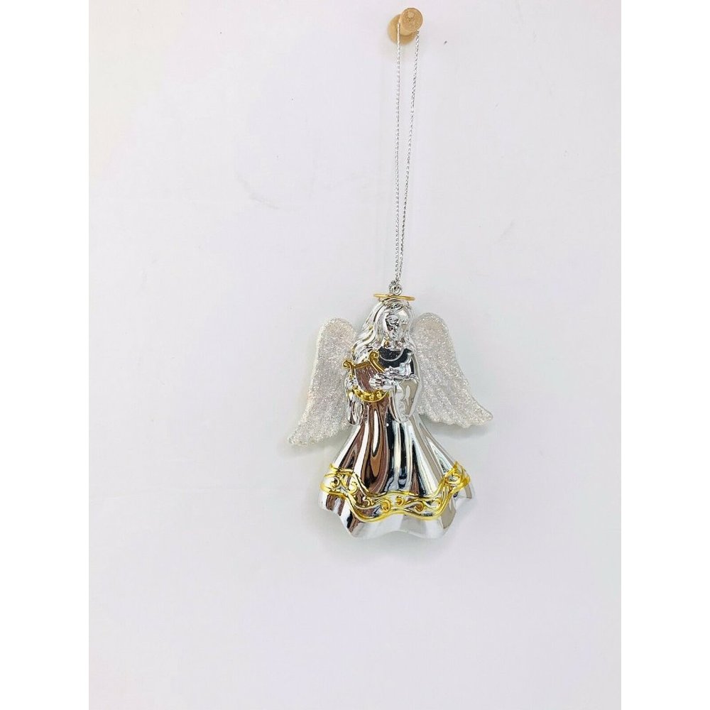 Rare NEW in Original Box REED & BARTON GLITTER ANGEL Christmas Ornament - Picture 5 of 7